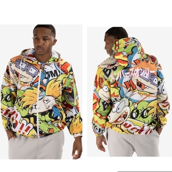 MEMBERS ONLY Hey Arnold Themed Windbreaker Multicolored Size L.. - Picture 16 of 16